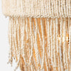 natural chandelier 3 bulb rope bead detail