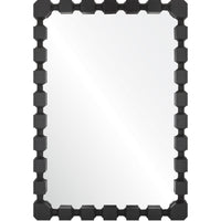 carved wall mirror rectangle ebonized oak wood