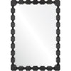 carved wall mirror rectangle ebonized oak wood
