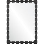 carved wall mirror rectangle ebonized oak wood