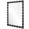 carved wall mirror rectangle ebonized oak wood