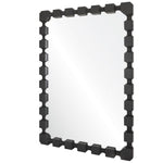 carved wall mirror rectangle ebonized oak wood