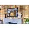 carved wall mirror rectangle ebonized oak wood