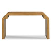 console table natural oak curved 