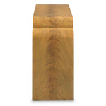 console table natural oak curved 