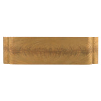 console table natural oak curved 