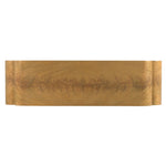 console table natural oak curved 