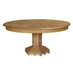 dining table natural beaded base oak round