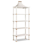 etagere white gold four shelves asian inspired 