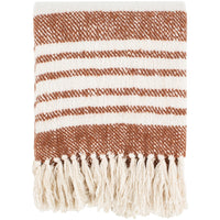 hand woven brown throw blanket fringe