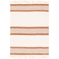 hand woven brown throw blanket fringe