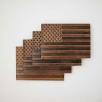 coasters american flag leather 