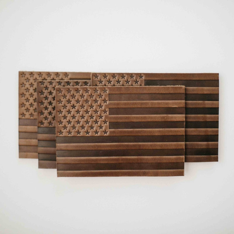 coasters american flag leather 