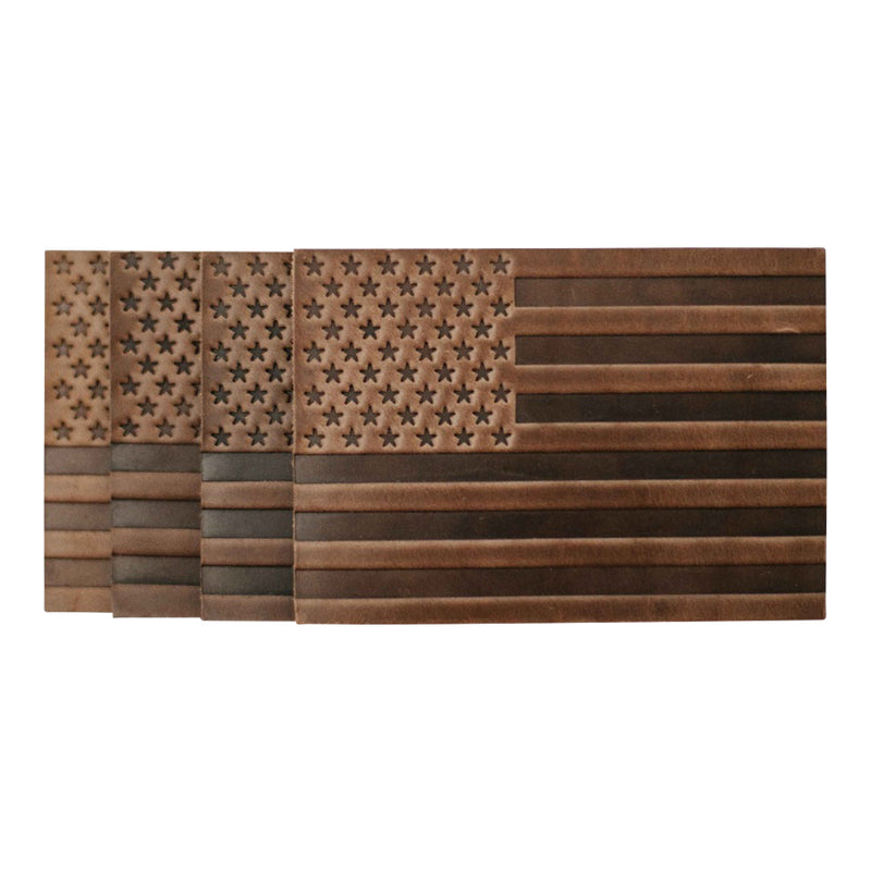 coasters american flag leather