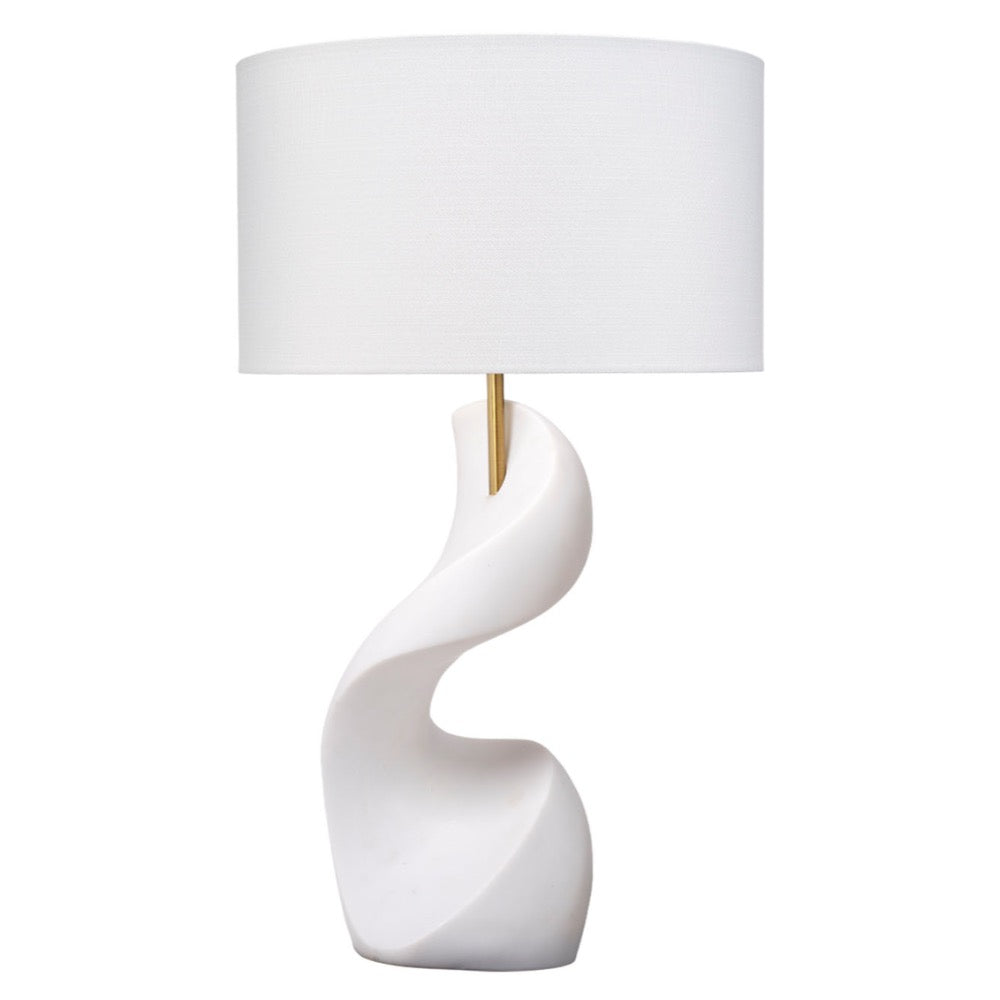 white stone table lamp modern drum shade 