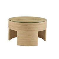 coffee table round natural pencil rattan