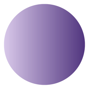 A circle with a gradient from light purple on the left to dark purple on the right on a white background.