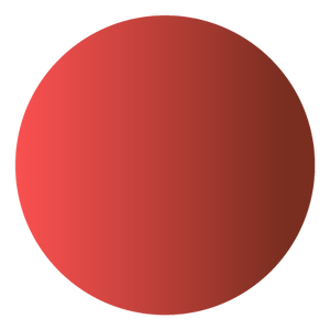 A red circle with a gradient from light red on the left to dark red on the right against a white background.