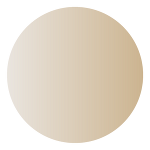 A perfect circle with a gradient fill transitioning from light beige to darker beige from left to right.