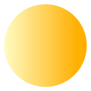 A gradient yellow circle with a light color on the left, transitioning to a darker shade on the right, on a white background.
