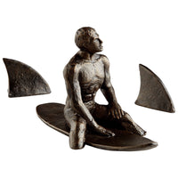 beach cowabunga sculpture iron old world finish