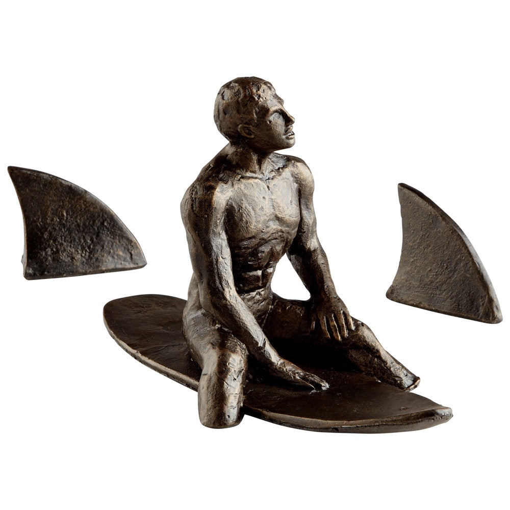 beach cowabunga sculpture iron old world finish