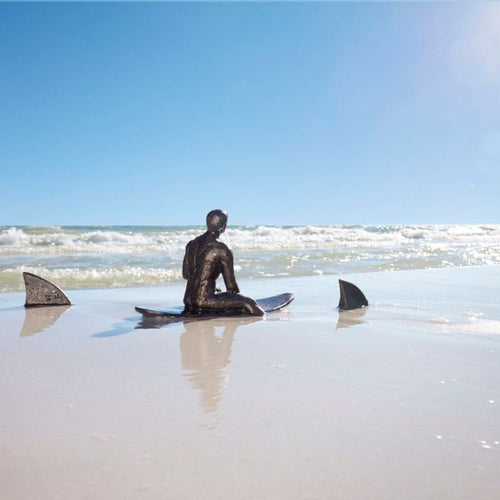 beach cowabunga sculpture iron old world finish