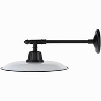 wall mount wall sconce down light retro industrial white iron shade black rod