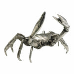 silver leaf crab sculpture coastal decor