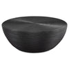 coffee table black rattan round