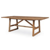 rectangle teak dining table angled slatted top