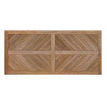 rectangle teak dining table angled slatted top