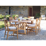 rectangle teak dining table angled slatted top