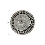 black white gold ceramic plate