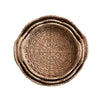 scalloped tray set rattan handles