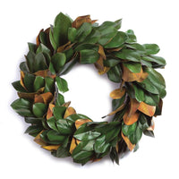 magnolia leaf wreath round hanging decor