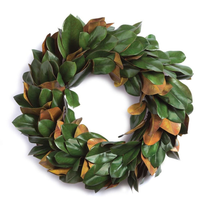 magnolia leaf wreath round hanging decor