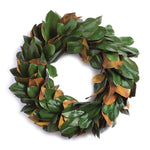 magnolia leaf wreath round hanging decor