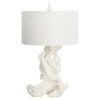 table lamp driftwood white plaster coastal linen shade