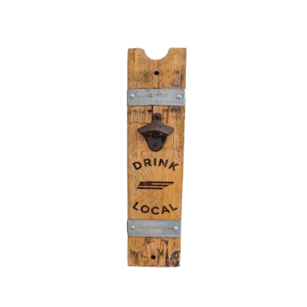 bottle opener wood etched rustic