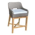 outdoor swivel counter stool all weather weave kubu gray aluminum frame