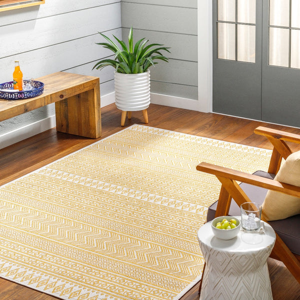 area rug patterned yellow 
