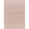 outdoor area rug woven patterned coral 