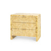 side table three drawer burl wood brushed brass accents