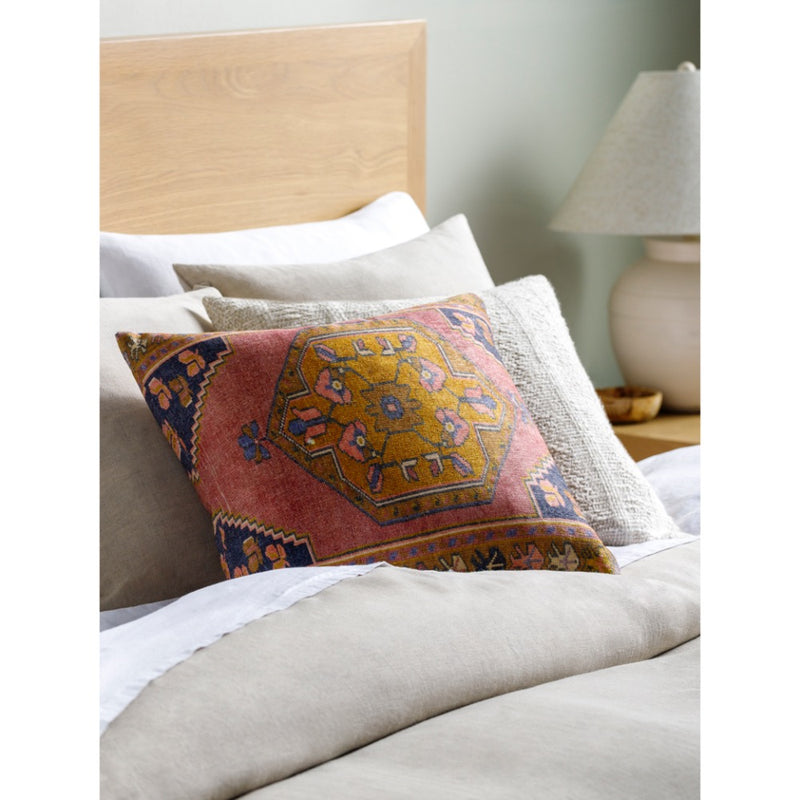 square throw pillow woven digitally printed multicolor patterned square