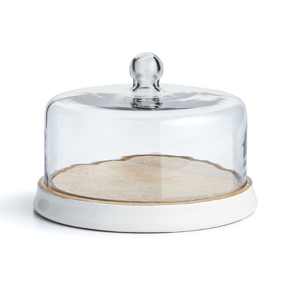 glass white tray cloche knob handle modern