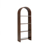 etagere dark burl finish 4 shelves rounded top
