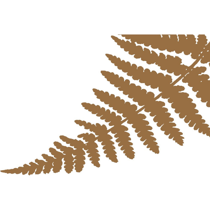 Fern paper placemat pad white brown