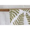 white flour sack tea towel green printed ferns
