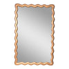 Unique wall mirror with gold trim